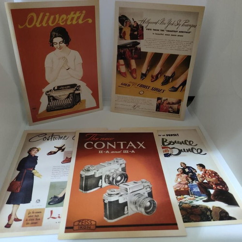 Vintage collection of 32 promotional postcards 10x14cm