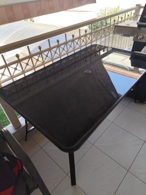Balcony garden table 150x90 used, very good condition
