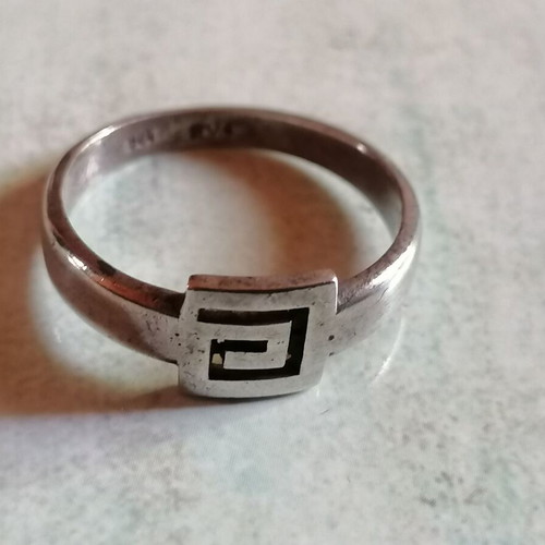 Silver 925 ring with meander new, no 57 (US 8)