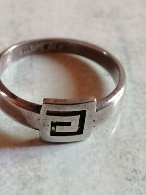 Silver 925 ring with meander new, no 57 (US 8)