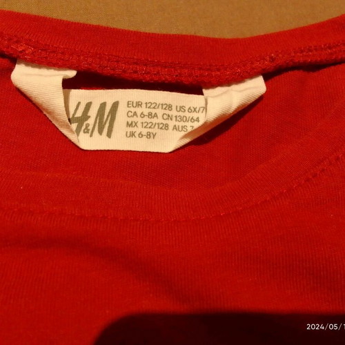 Girls' blouse set like new, sizes 128 and 134 cm