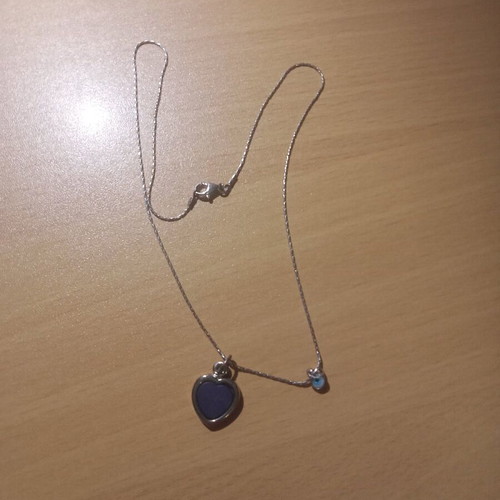 Heart eye necklace like new, charm good luck