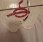 Zara blouse white with collar, small, like new