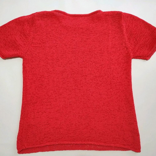 Women's summer short-sleeve sweater red L like new