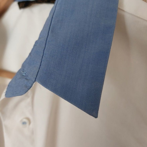 Zara Basic Women's Shirt Medium white with blue collar like new