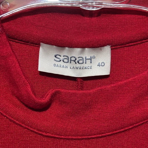 Sarah Lawrence red dress with zipper like new, size M-L