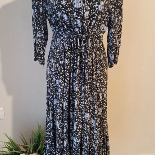 Zara long dress XXL like new with black and white pattern