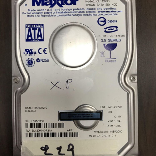 HDD Maxtor 6L120M0 120GB SATA 3.5 used