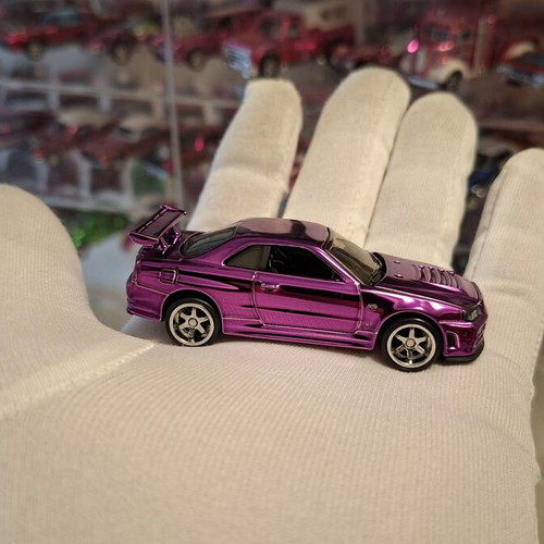 Alloy Car Model Nissan Skyline GT-R R34 Purple like new