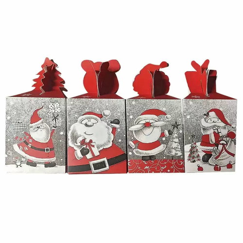 Christmas cardboard box with various figures new