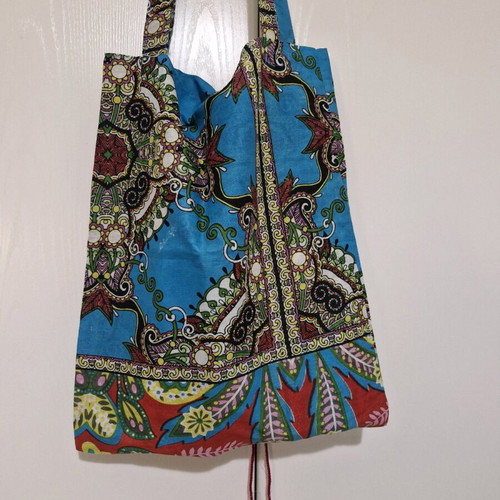 Shoulder bag summer new, cotton, multicolored