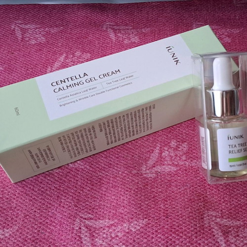 iUNIK Centella Calming Cream and Serum new for oily to combination skin