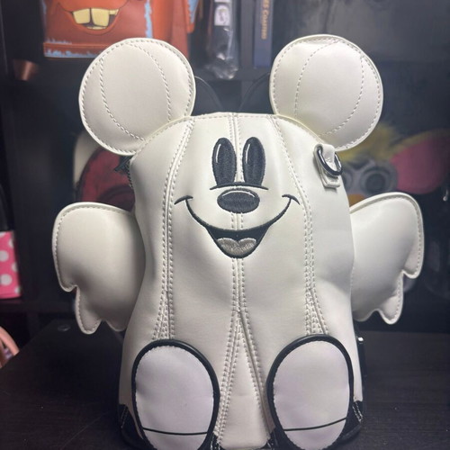 Loungefly Mickey & Minnie Ghost Glow in the Dark Figural Crossbody Bag