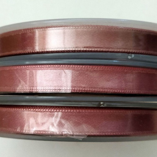 Satin ribbons set of 3, 0.9cm width, 25 meters, new, double-sided