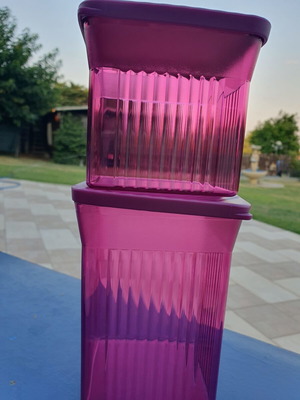 Σετ κρυσταλ Tupperware 2 τεμάχια 510 ml και 800 ml, αεροστεγές και υδατοστεγές, καινούργιο