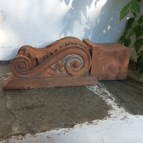 Ceramic frieze used with phytomorphic design, antique