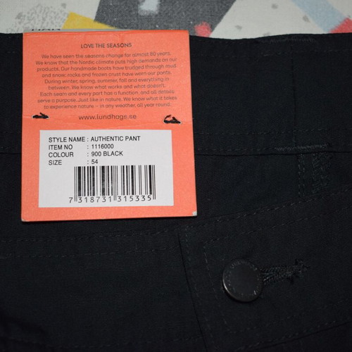 Lundhags Authentic Pant Men size 54, black