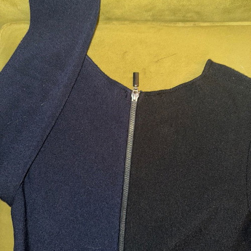ZINI knitted dress like new, black-blue, size M