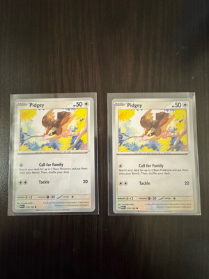 Pidgey Pokémon cards new, pack of 2, number 151