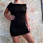  μαύρο κολλητό φόρεμα με υπέροχη πλάτη αφόρετο