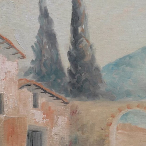 Dimitris Sarris painting used, acrylic 45x35 cm