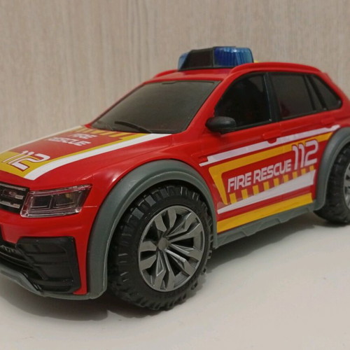 Dickie Toys Fire Rescue Helicopter and Vehicle used, set