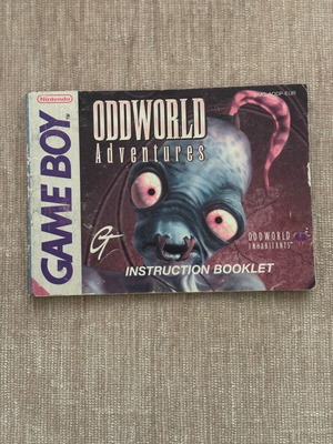 Oddworld Adventures Nintendo GameBoy manual used