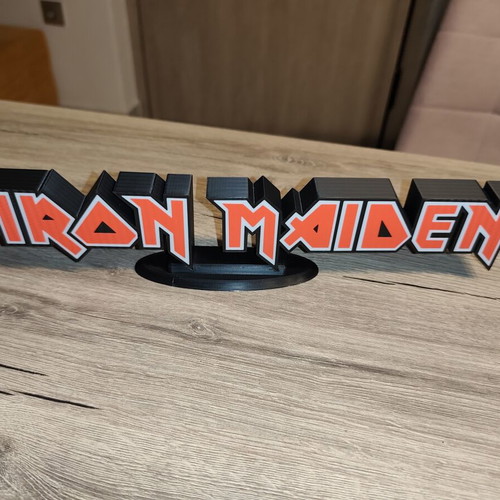 Iron Maiden 3D Printed Logo Stand new, 30×7×2.5 cm