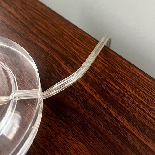 Vintage Lucite Table Lamp, Mid-Century Modern, 56 cm
