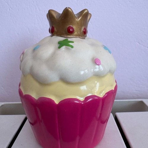 Ceramic cupcake piggy bank like new, height 9.5 cm