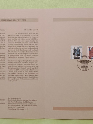 German stamps 1997 with Bonn first day cover postmark