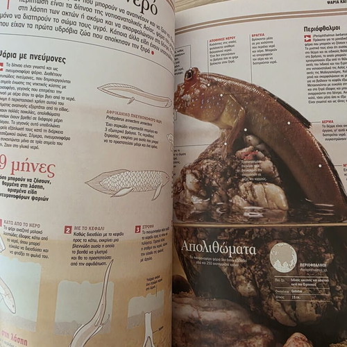 Atlas of Sciences: Fish and Amphibians like new, Greek edition