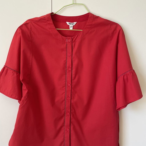 Koton summer blouse 100% cotton new, red, size S