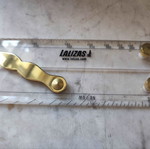 Lalizas authentic nautical parallel ruler with case