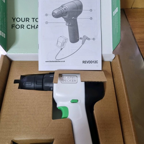 Black & Decker Reviva REVDD12C 12V 1.5Ah 26 Nm cordless drill driver new