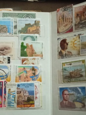 Stamps used, collection from Greece