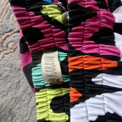 Karavan fabric pants multicolor like new, size S