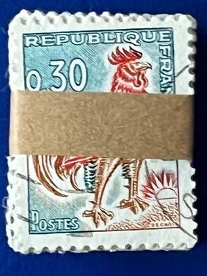 Coq de Decaris French stamps like new, pack of about 50