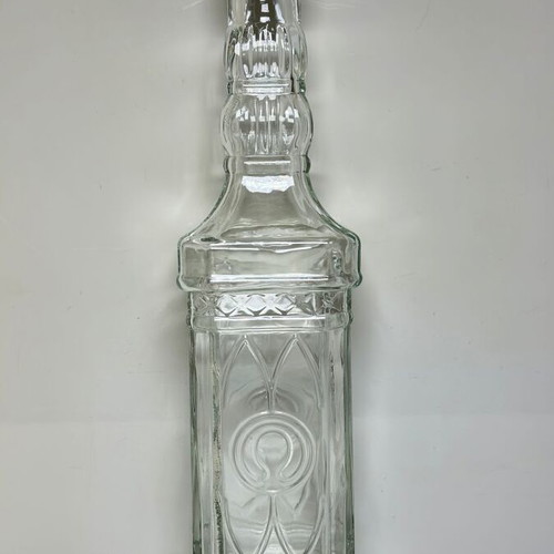 Glass decorative bottle for drinks or liqueur