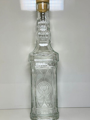 Glass decorative bottle for drinks or liqueur