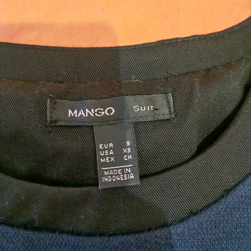Mango dress S black and blue like new, A-line