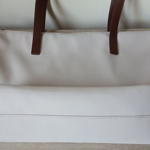 LC Waikiki shoulder bag like new, ivory with brown handles