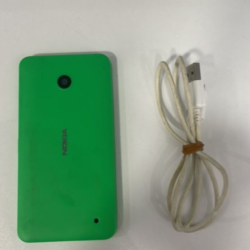 Nokia Lumia 630 Windows Phone used, green, with cable
