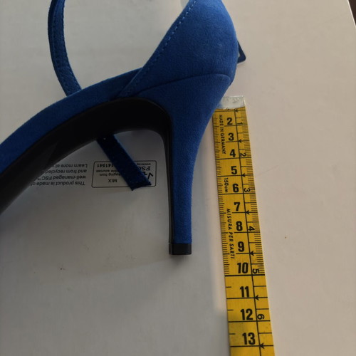 Bershka Two-Tone Pumps Size 40 Like New, Blue and Black with Ankle Strap