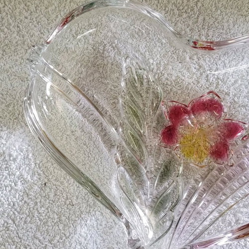 Glass fondant dish used, in good condition