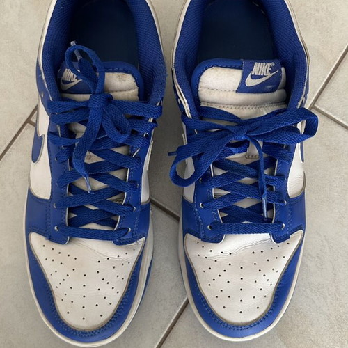 Nike Dunk Low Retro sneakers used, size 42.5, white and blue
