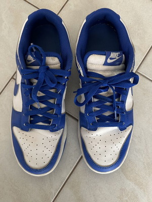 Nike Dunk Low Retro sneakers used, size 42.5, white and blue