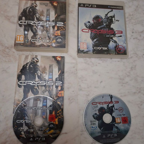 Crysis 2 and Crysis 3 PS3 games used, pack of 2