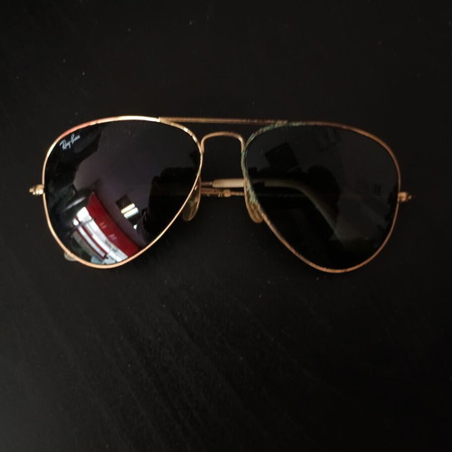 Vintage Ray Ban men's sunglasses used, gold with case