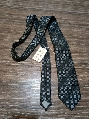 Men's tie new with tags Di corso black and gray